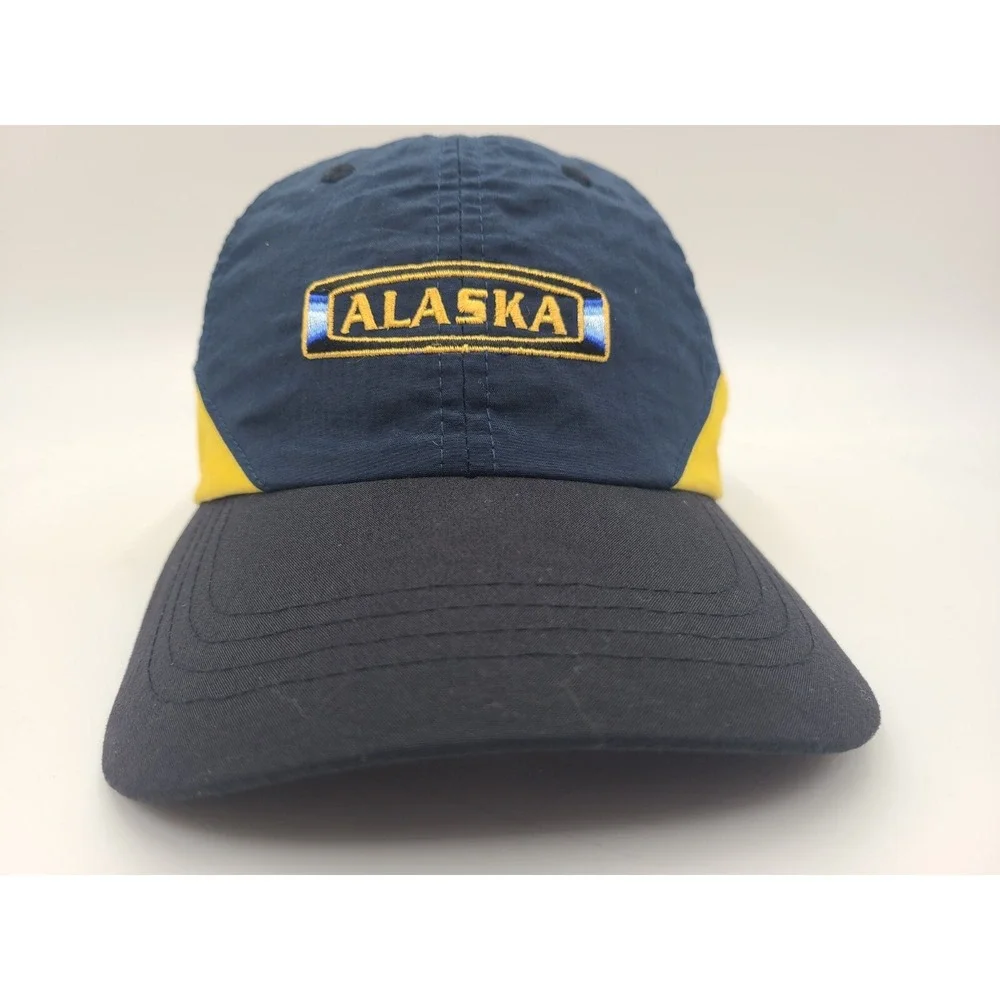 Vintage Alaska Arctic Circle Nylon Snapback Hat Cap Men Women Blue‎ Black Yellow
